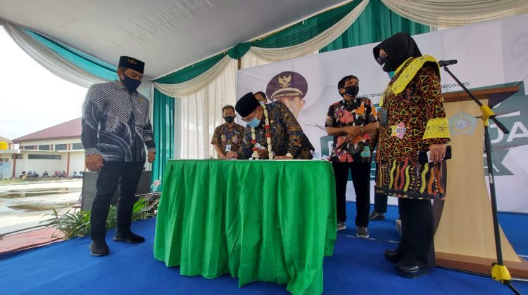 Pj Bupati Sidoarjo, Hudiyono, membuka BKT di Balai Latihan Kerja Tulangan (foto : istimewa)