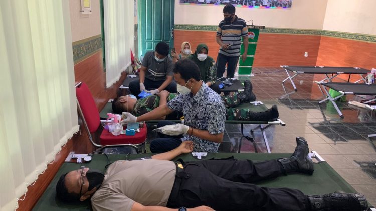 Kegiatan donor darah TNI-Polri. klikku.net dok ist