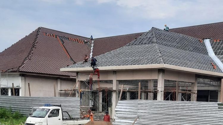 Tanpak depan progres pembangunan sentra IKM. Foto : Anam klikku.net