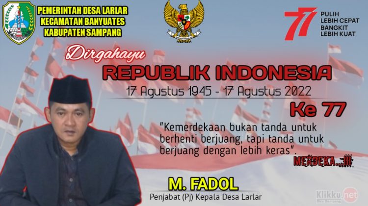 Pj Kades Larlar Ucapkan Dirgahayu HUT RI Ke-77 (Doc. Anaf/klikku)