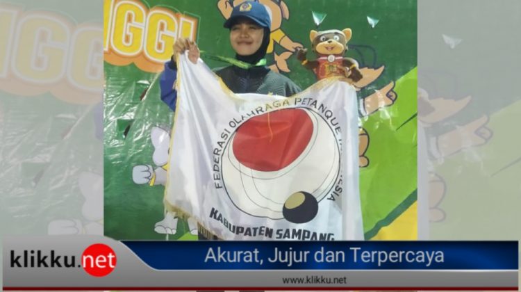 Triana Marta Sisilia, putri ketua DPC Projo Sampang, mendapatkan perunggu pada ajang Porprov Jatim 2023.