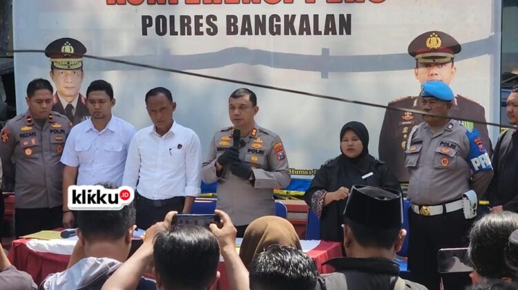Dok Foto : Anam klikku.id Biro Bangkalan.Polres Bangkalan Rilis Kasus BBM Ilegal, Satu Tersangka Diamankan Beserta 37 Jeriken Petalite 