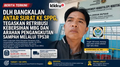 Antar Langsung Surat ke SPPG, Tegaskan Retribusi Kebersihan MBG dan Arahan Pengangkutan Sampah Melalui TPS3R. Dok foto gambar klikku.id Biro Bangkalan.