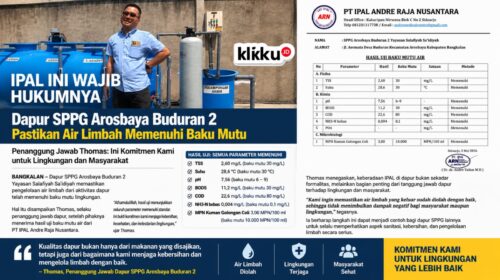 Dok foto gambar klikku.id Anam Biro Bangkalan.Dapur SPPG Arosbaya Buduran 2 Bangkalan Pastikan Air Limbah Memenuhi Baku Mutu.
