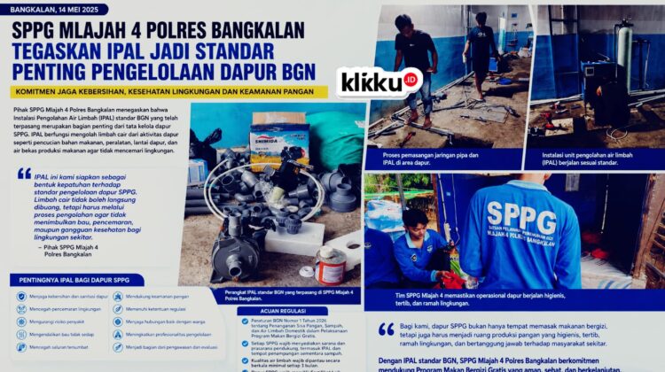 SPPG Mlajah 4 Polres Bangkalan Tegaskan IPAL Jadi Standar Penting Pengelolaan Dapur BGN. dok foto gambr ist klikku.id Anam Biro Bangkalan.