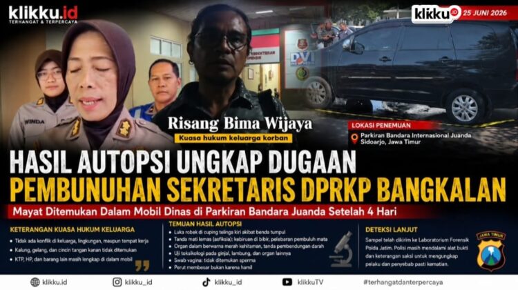 Dok gambar foto ist klikku.id Anam Biro Bangkalan. Penemuan jasad sekretaris DPRKP Bangkalan dalam mobil dinas di parkiran Bandara Juanda.