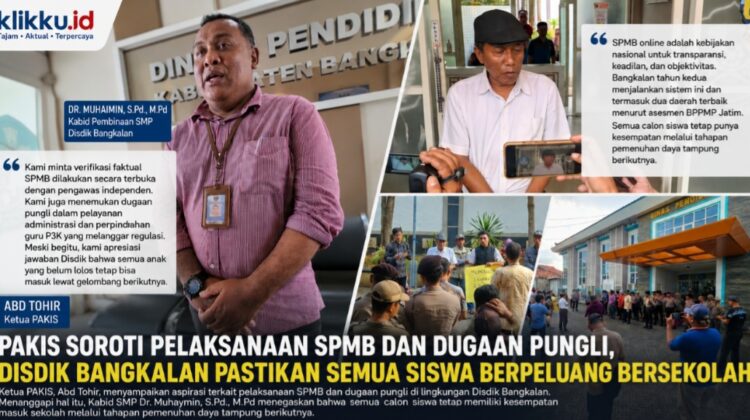 Dok gambar foto ist klikku.id Anam Biro Bangkalan. aksi demonstrasi PAKIS di Halaman Kantor Disdik Bangkalan.