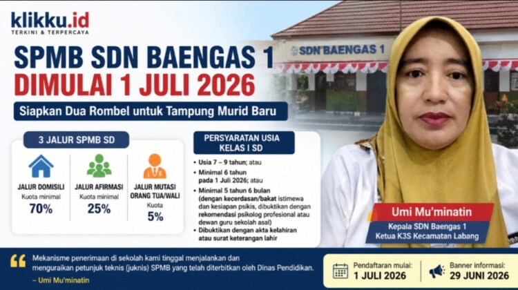 Dok gambar foto ist KLIKKU.ID Anam Biro Bangkalan. SPMB SDN Baengas Labang.