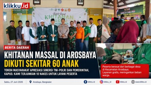 Dok gambar foto ist KLIKKU.ID Anam Biro Bangkalan. Baksti sosial Sunatan massal di Arosbaya.